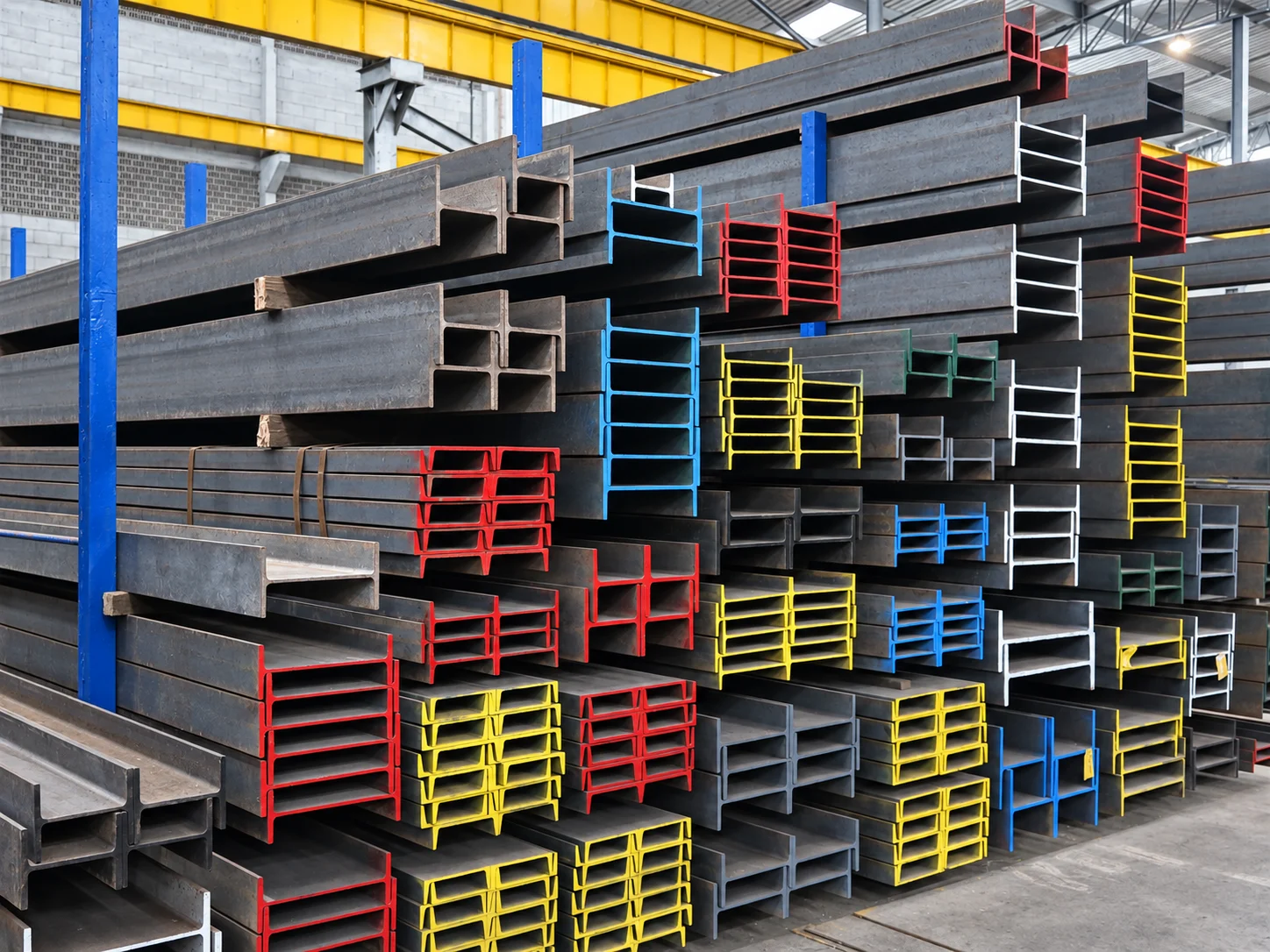 Pátio de estocagem de vigas laminadas estruturais de alta resistência Aço-Fer
